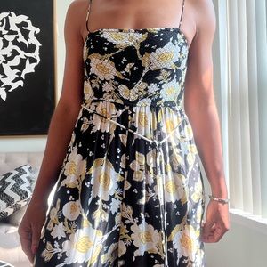 Little of Your Love Wideleg Flowy Jumpsuit in Moonless Combo Free People